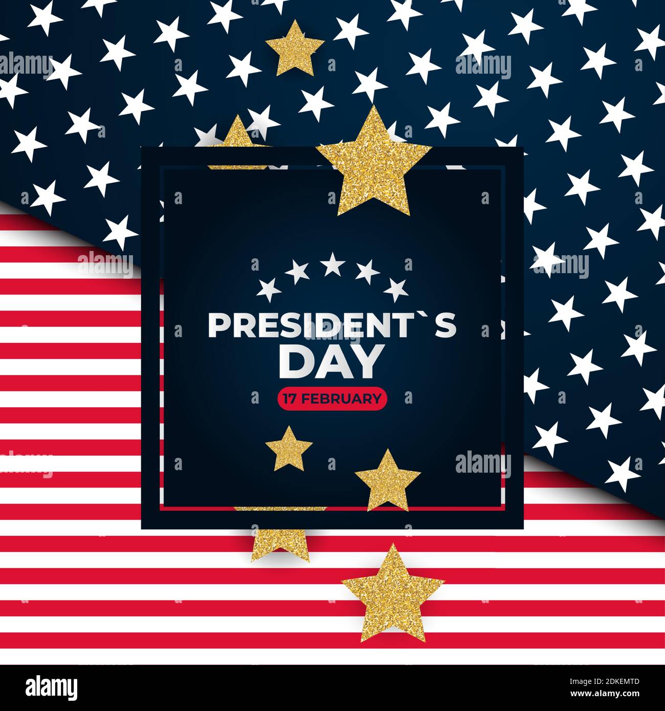 Holiday Background with Balloons for USA President s Day poster, banner