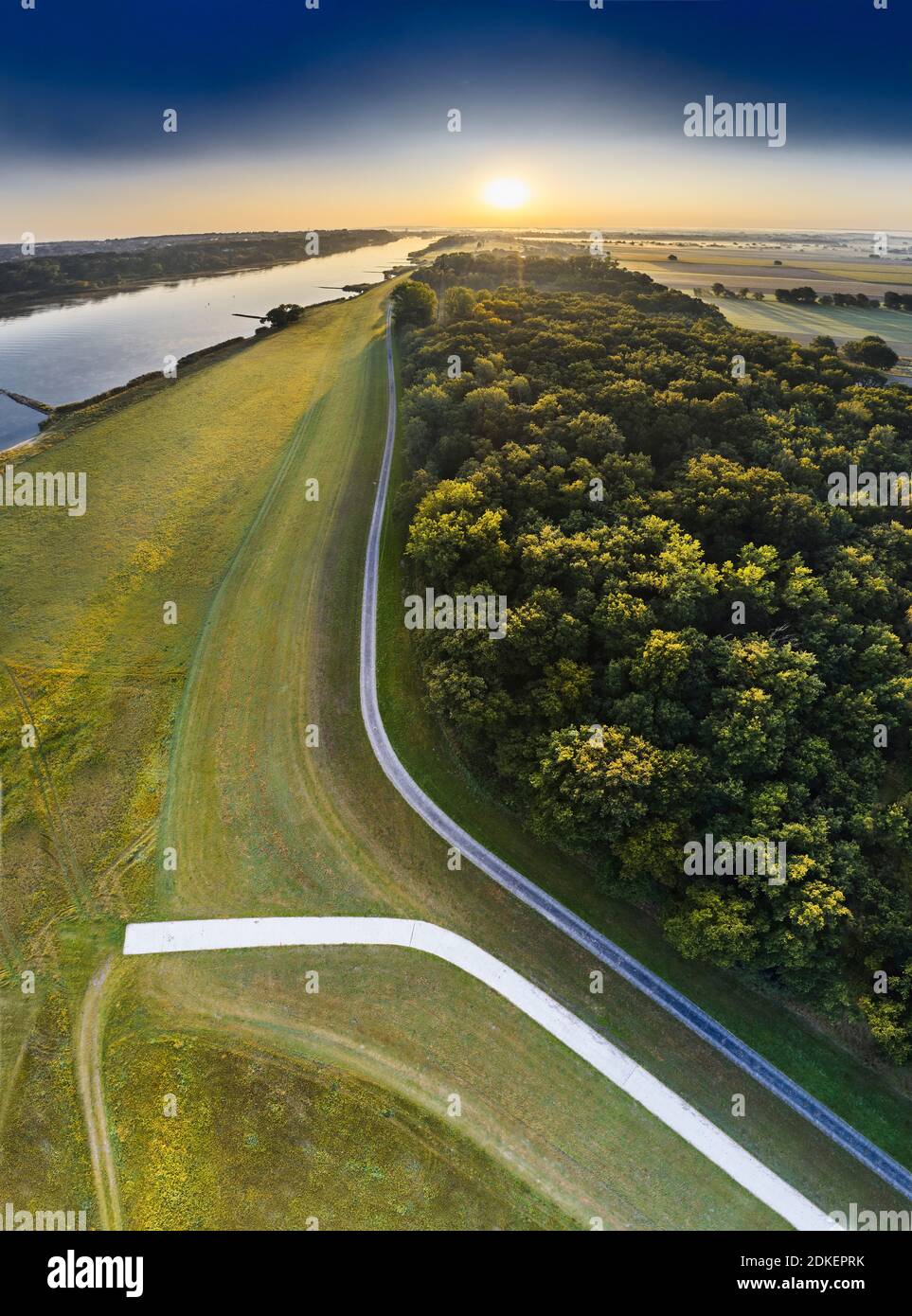 Aerial view riverside roads hi-res stock photography and images - Alamy