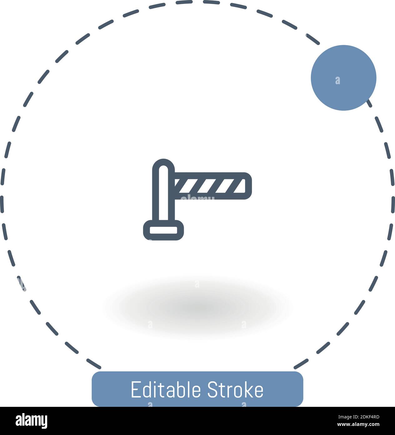 gate vector icon editable stroke outline icons for web and mobile Stock Vector