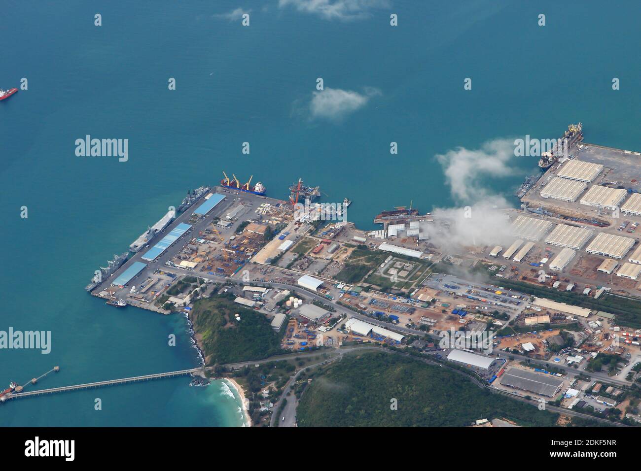 aerial view of durban harbour, Sattahip thailand Stock Photo - Alamy