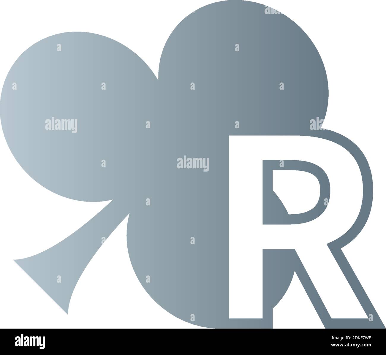 Letter R logo combined with shamrock icon design vector Stock Vector ...