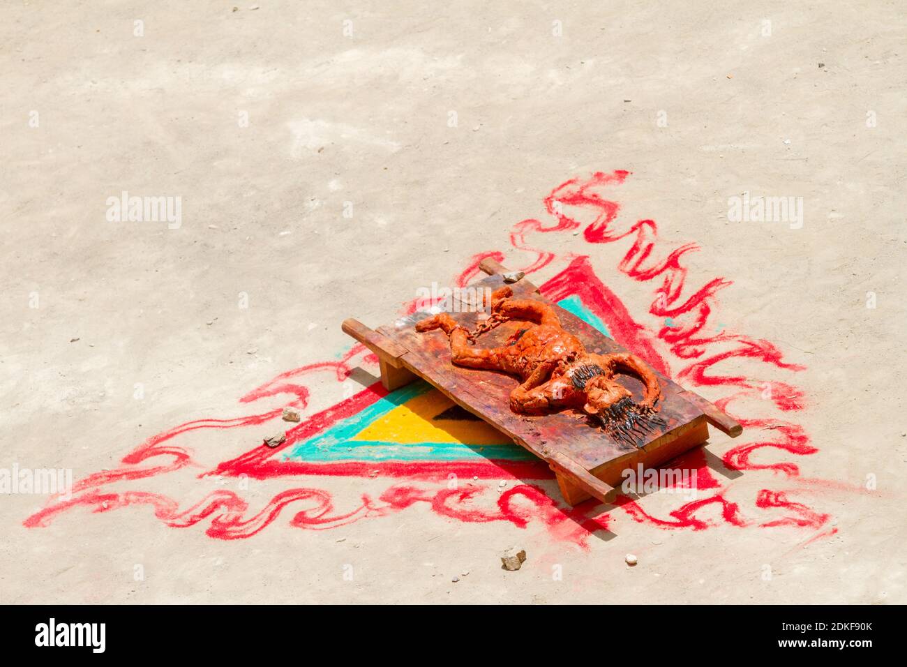 Dough effigy used in mystical Buddhist rituals of sacrifice in the name
