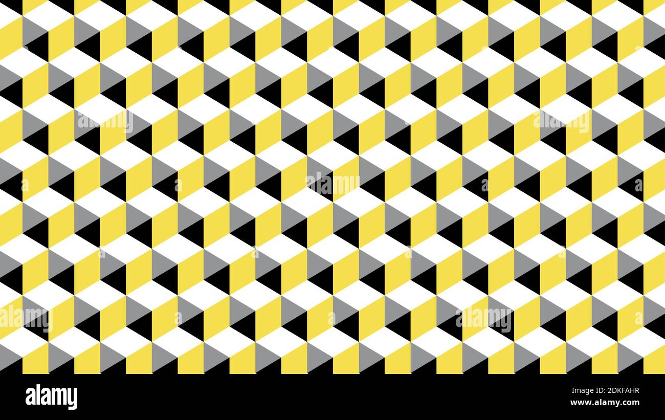 geometric seamless pattern in trendy Gray Yellow Stock Vector
