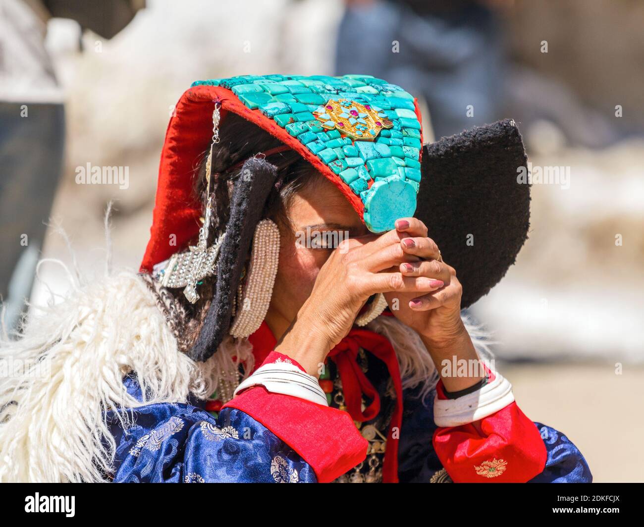 Leh, Jammu And Kashmir, India September 1,2012 Ladakhi tribal woman