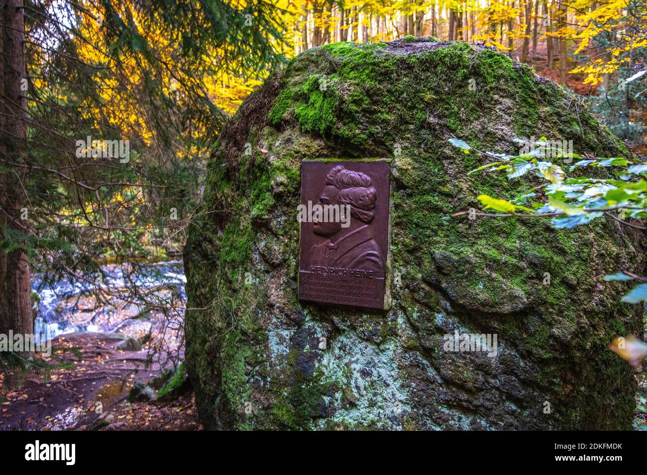 Germany, Saxony-Anhalt, Harz National Park. Heinrich-Heine-Weg in the  Ilsental near Ilsenburg. Heinrich Heine monument on the hiking trail Stock  Photo - Alamy