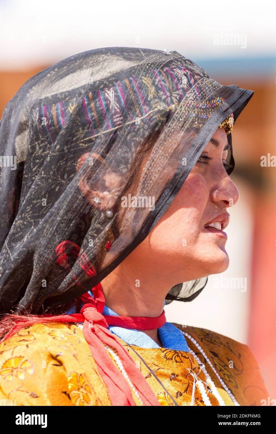 Leh, Jammu and Kashmir, India Sep 01, 2012 Charming Ladakhi woman in