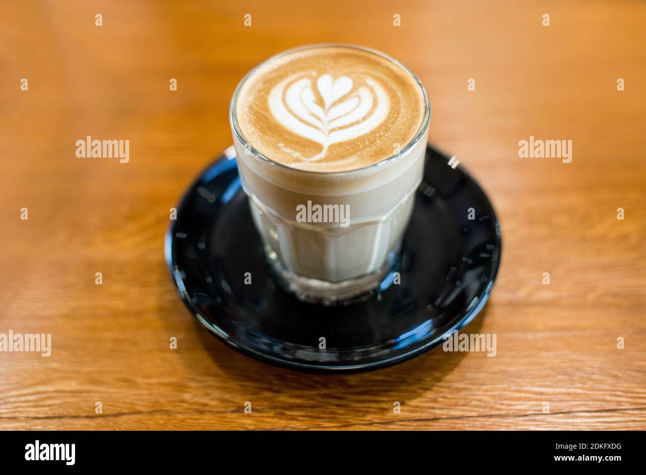 High Angle View Of Coffee On Table Stock Photo