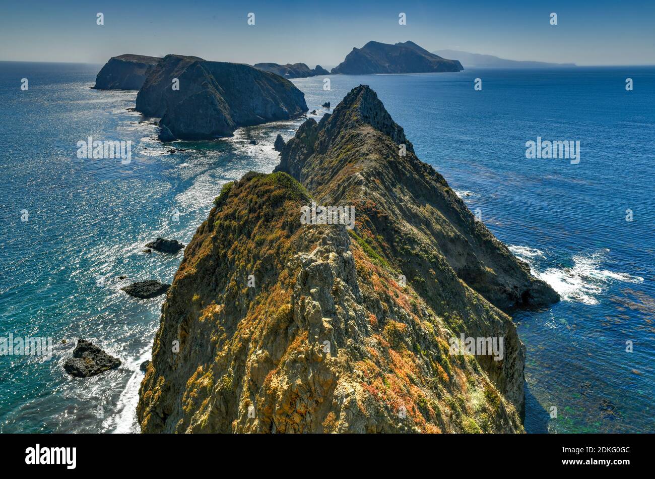 View from Inspiration Point, Anacapa island, California in Channel Islands National Park. Stock Photo