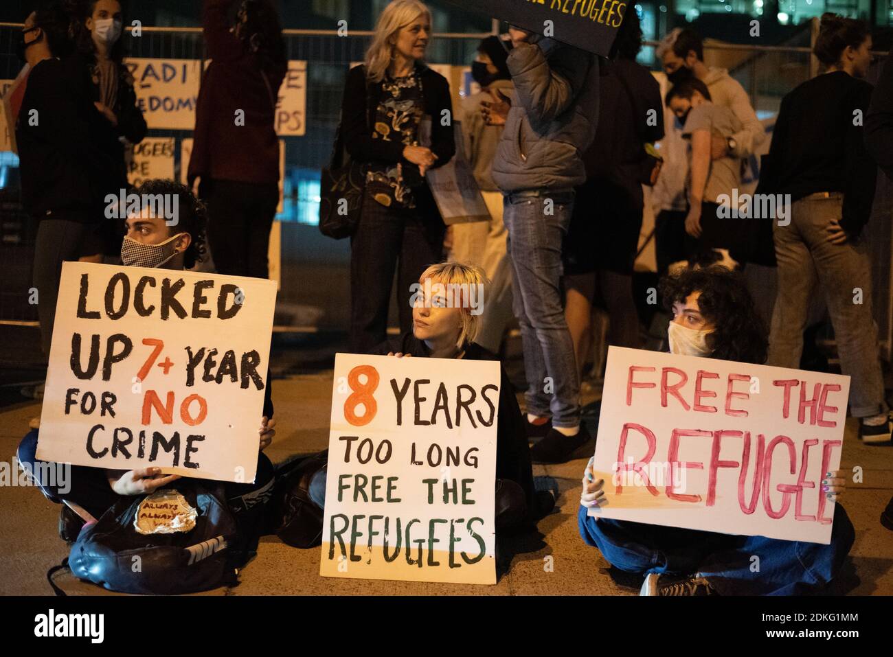 Refugee Rally Melbourne, Australia. 15 December 2020. Free the Refugees Rally ...