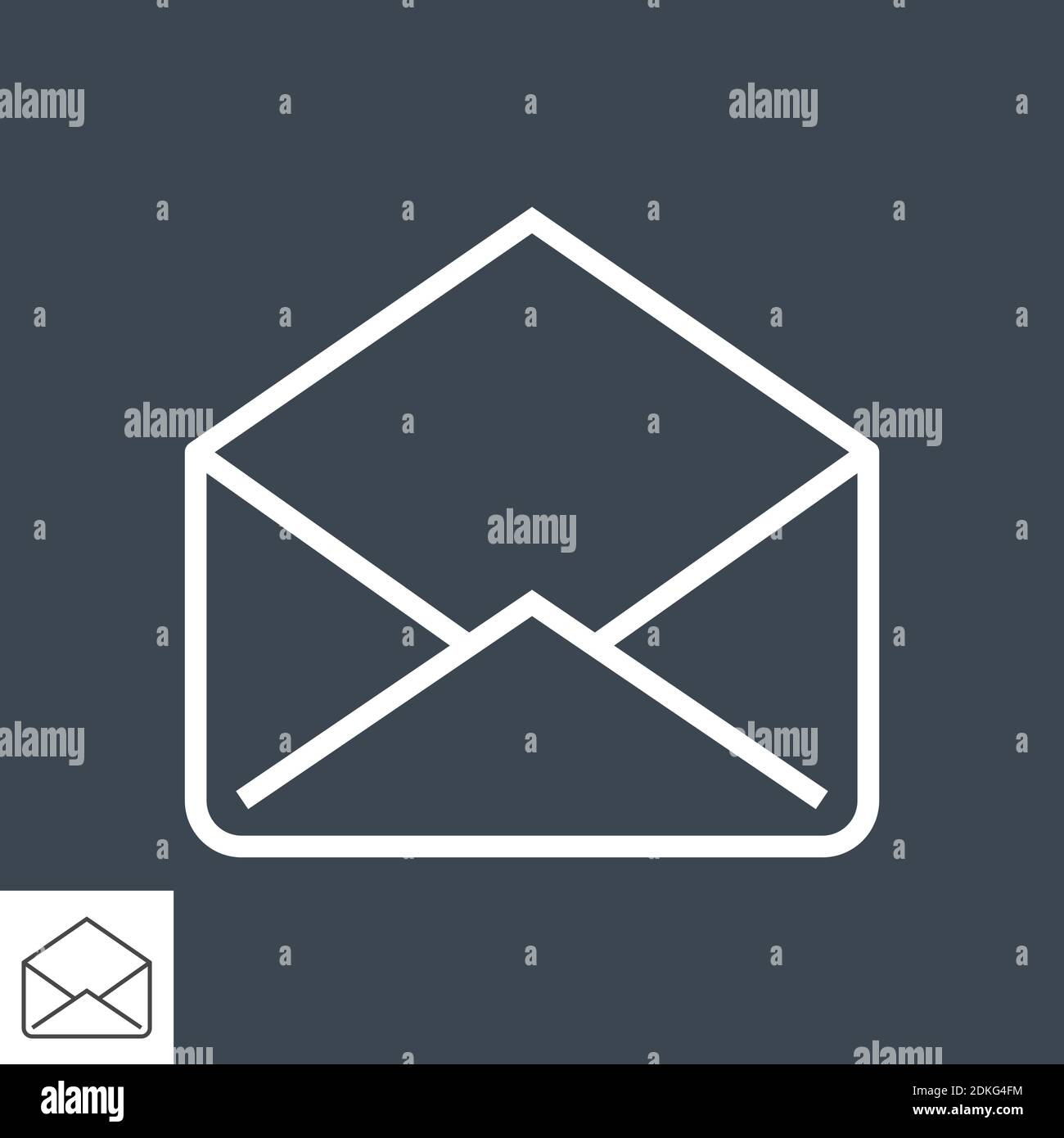 Mail Thin Line Vector Icon. Stock Vector