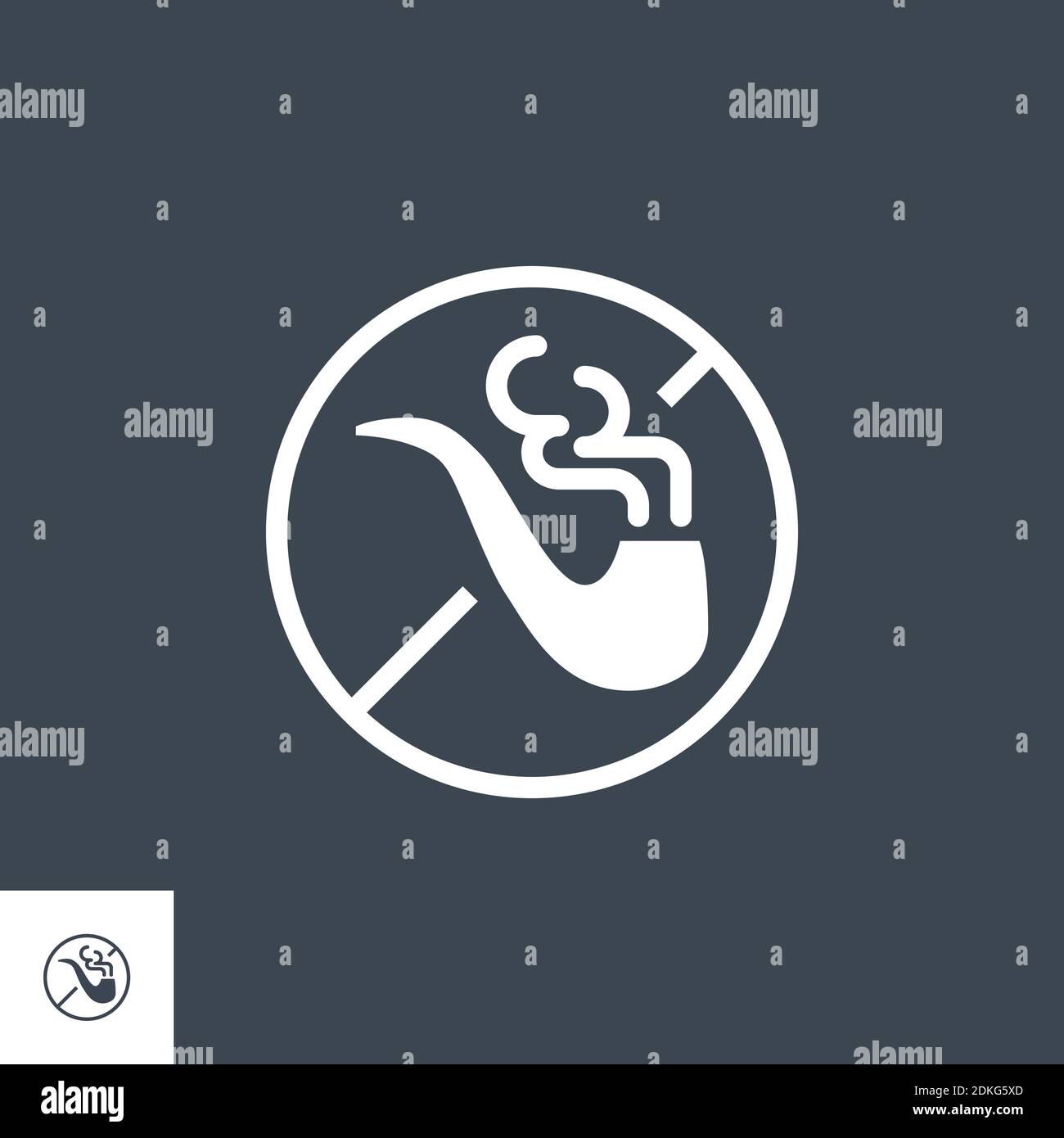 No Smoking related vector glyph icon. Stock Vector