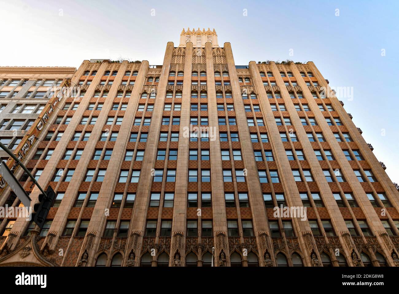 Los Angeles, California - August 26, 2020: Ace Hotel Downtown Los Angeles containing the United Artists Theatre. Stock Photo