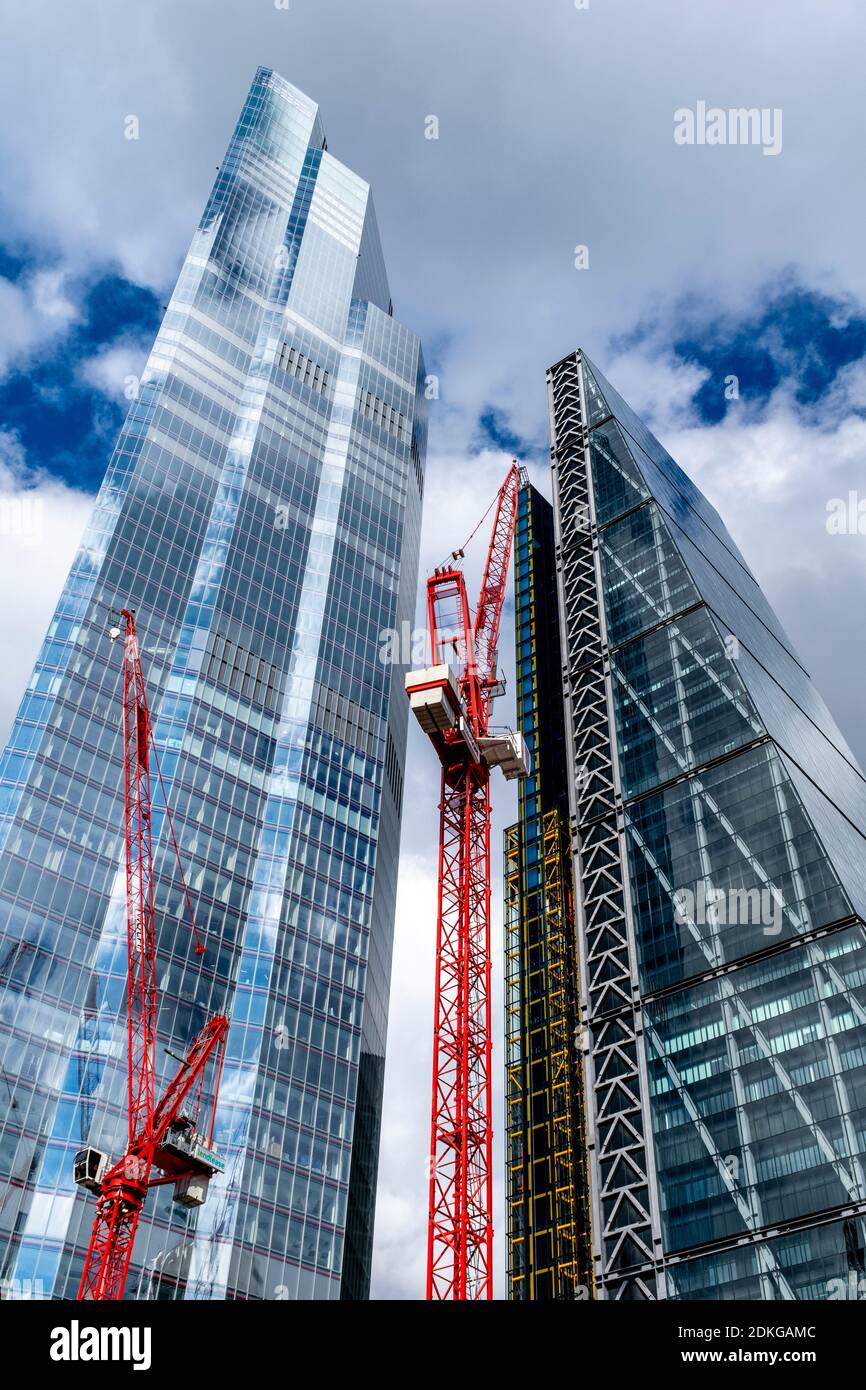 The New ‘Twenty Two Bishopsgate’ Building and Leadenhall Building In The City of London, London, UK. Stock Photo