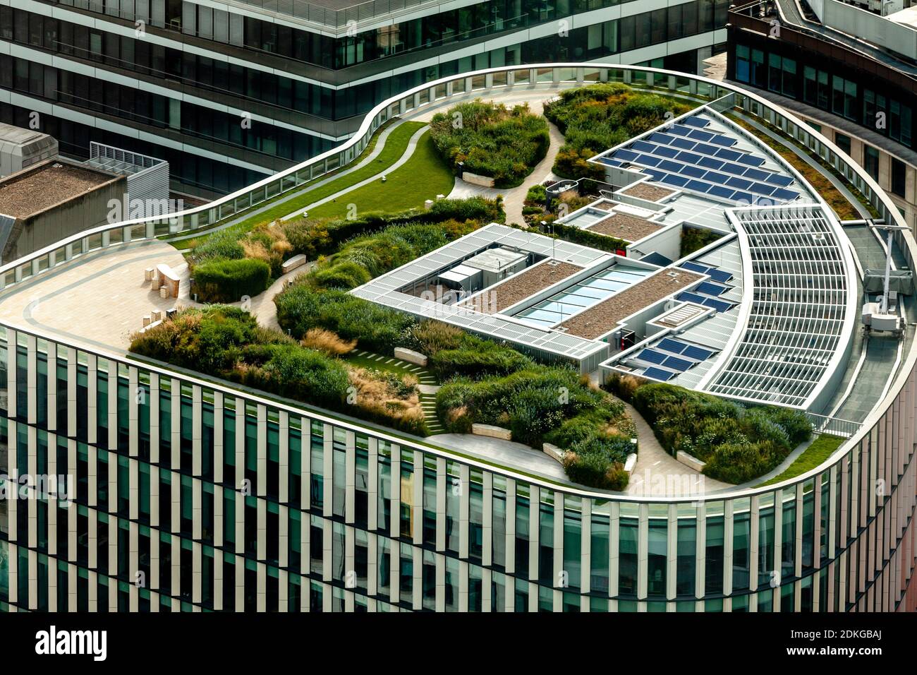 Rooftop Garden, City of London, London, UK. Stock Photo