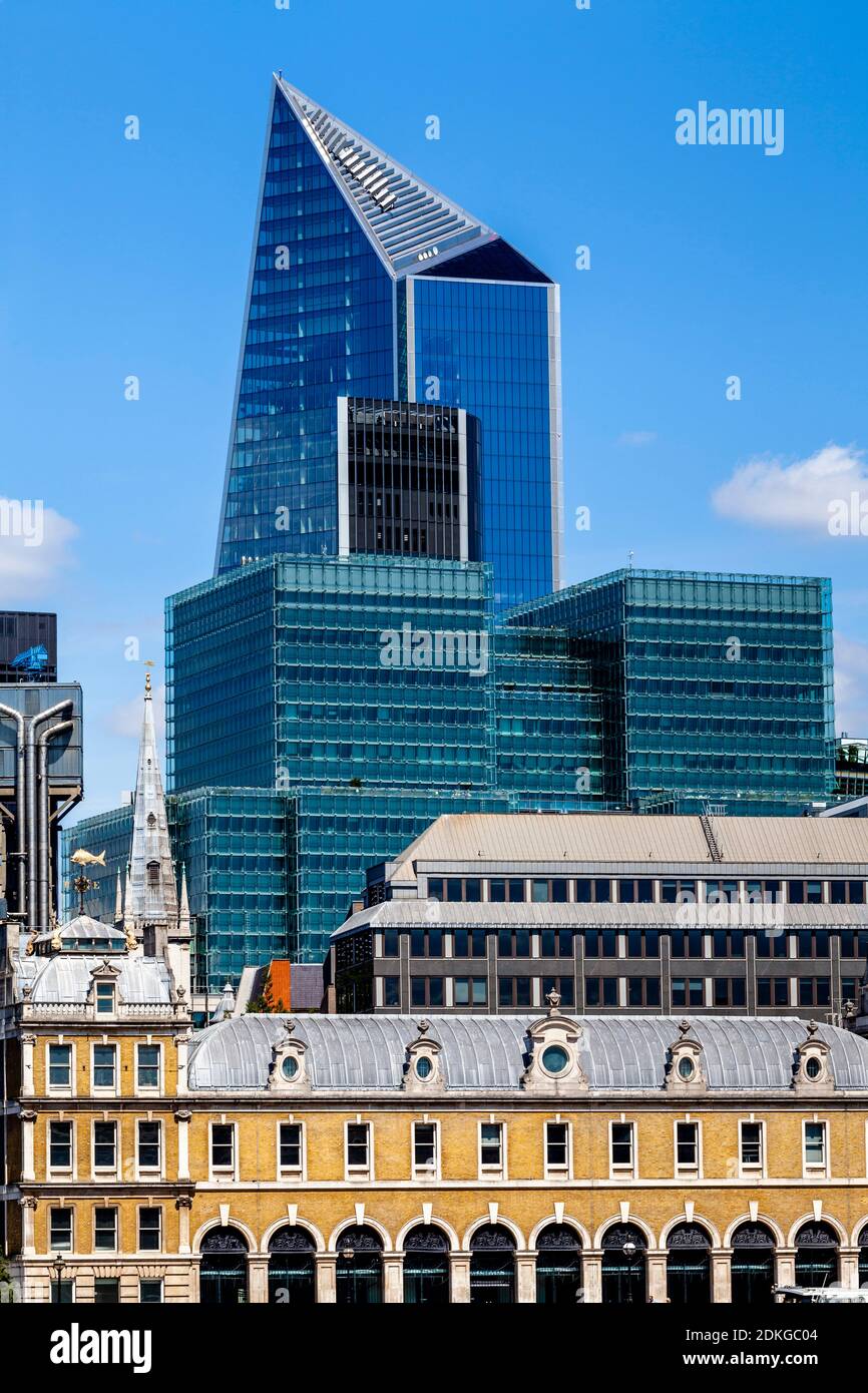 Old Billingsgate and The City of London Skyline, London, UK. Stock Photo