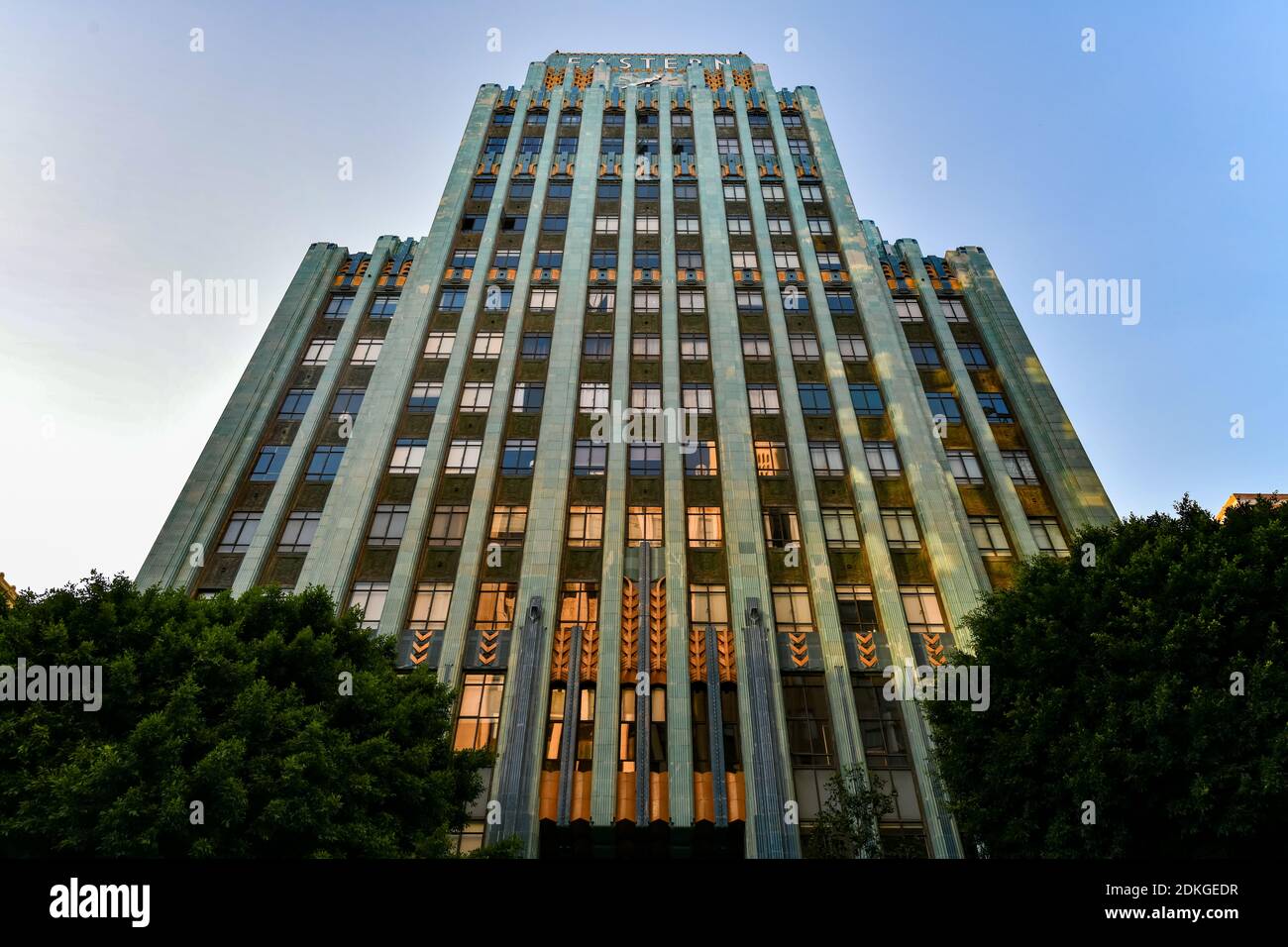 Los Angeles CA, Aug 26, 2020 The iconic Eastern Columbia Building in