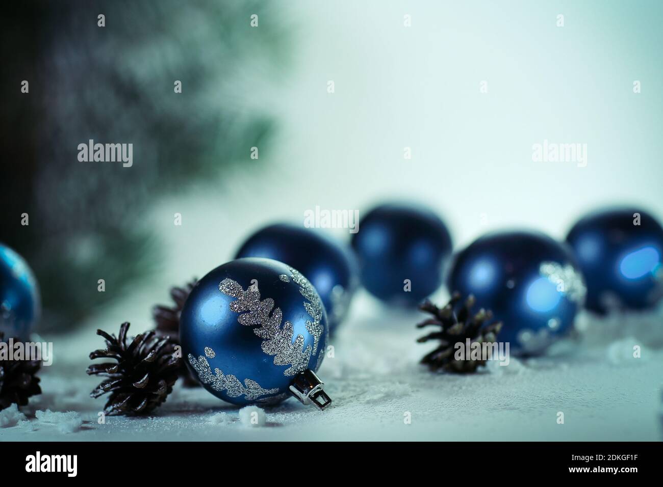 beautiful paper bag with Christmas gifts and decorations. Chris Stock Photo