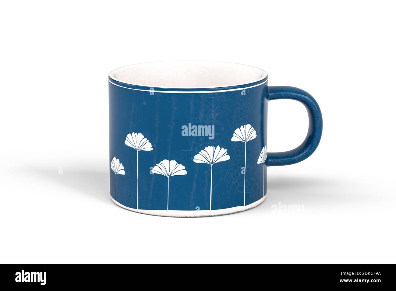 A tea or coffee mug isolated on white background - 3d render Stock ...