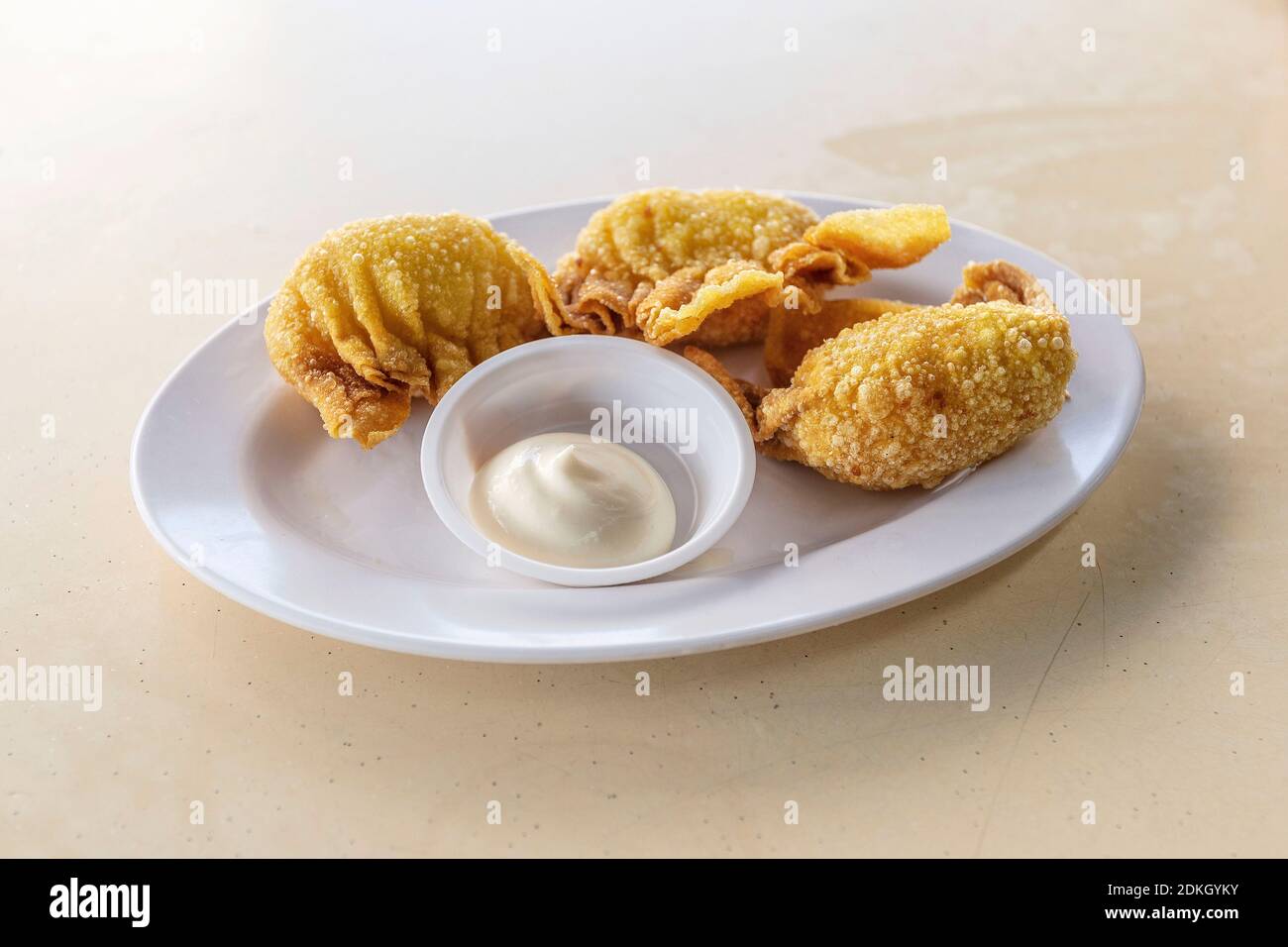 Close-up Of Food In Plate On Table Stock Photo