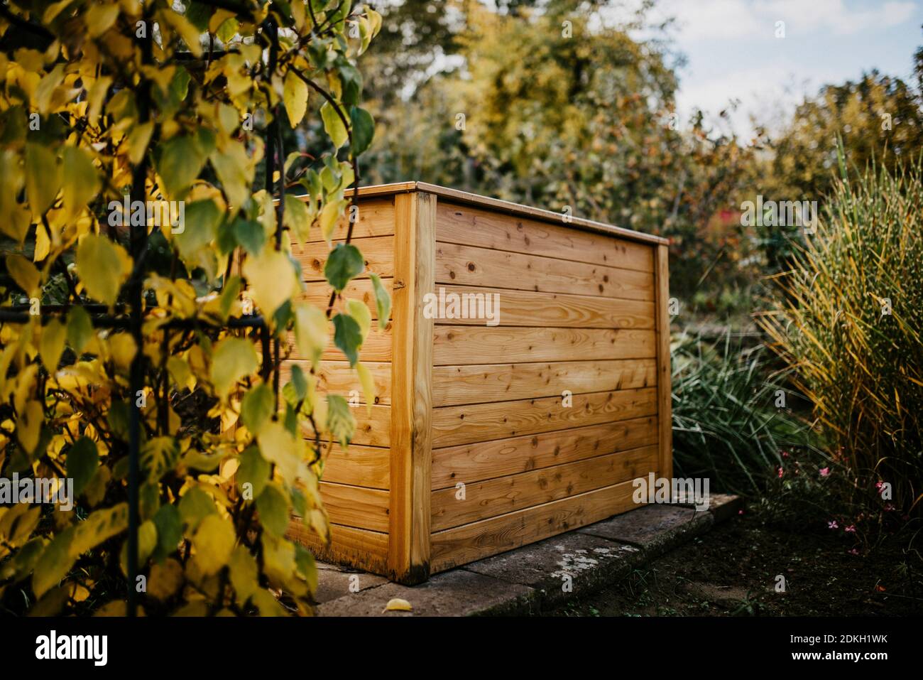 Raised bed, allotment garden, autumn Stock Photo