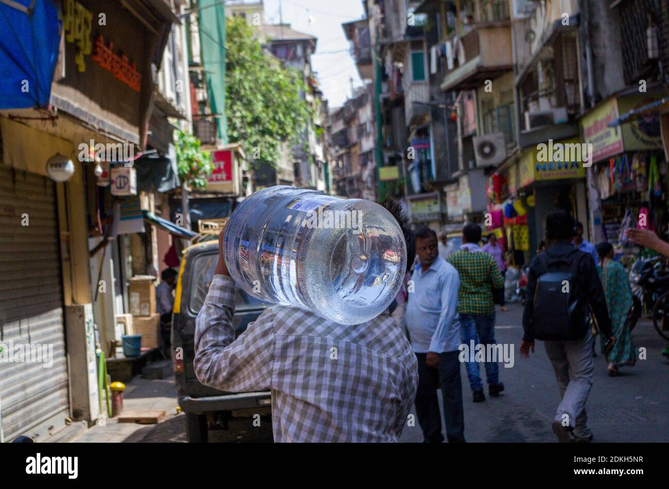 Busy Street in Mumbai Stock Photo