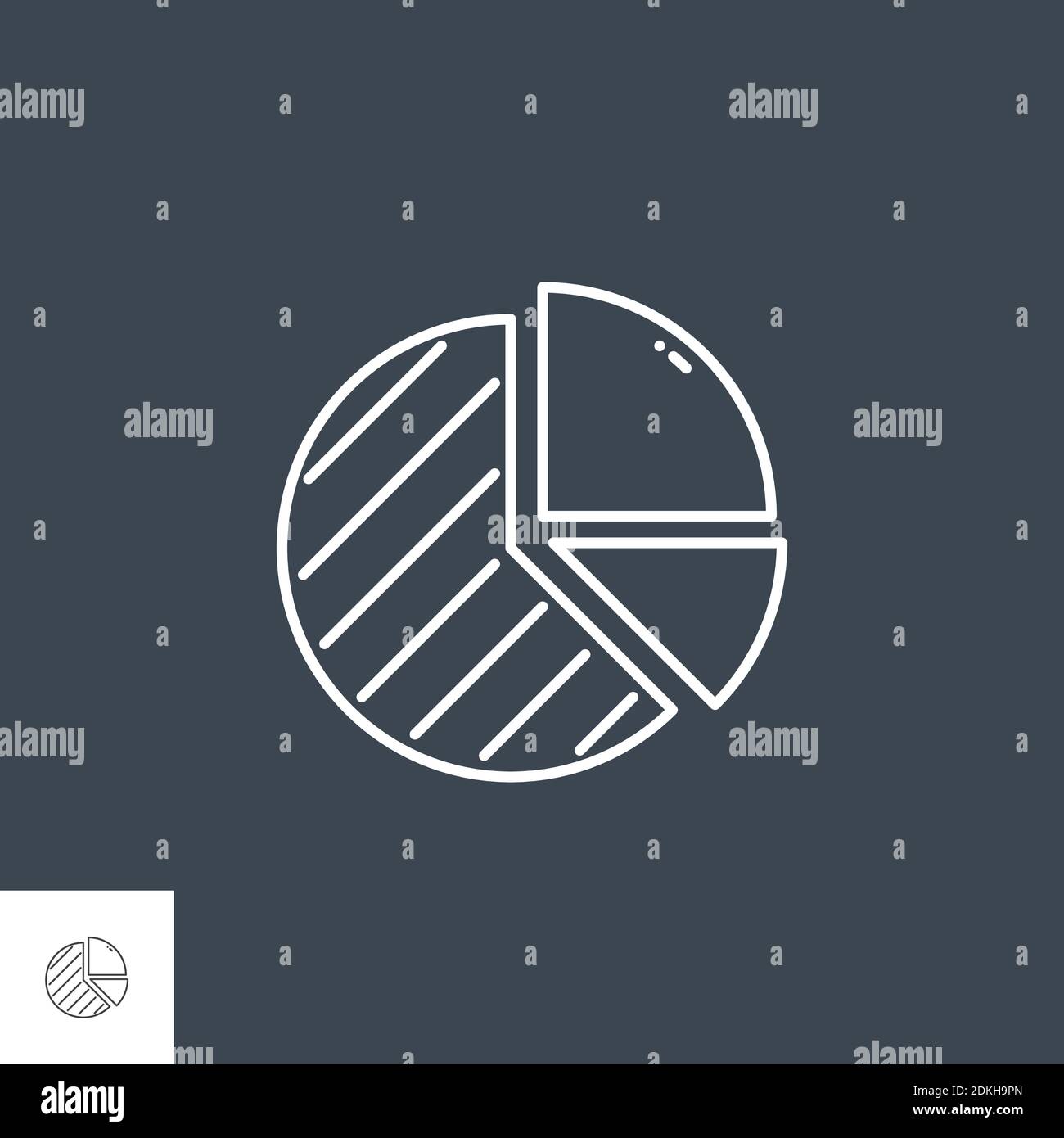 Pie Chart Related Vector Line Icon Stock Vector Image & Art - Alamy