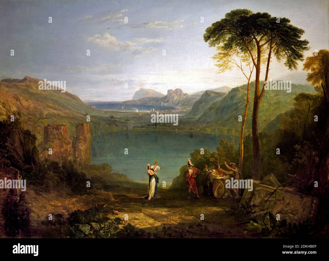Joseph Mallord William Turner. 1775-1851. Averno lake. Aeneas and the Sibilla Cumana. about 1814-1815 oil painting on canvas. cm 71.8 x 97.2. Stock Photo