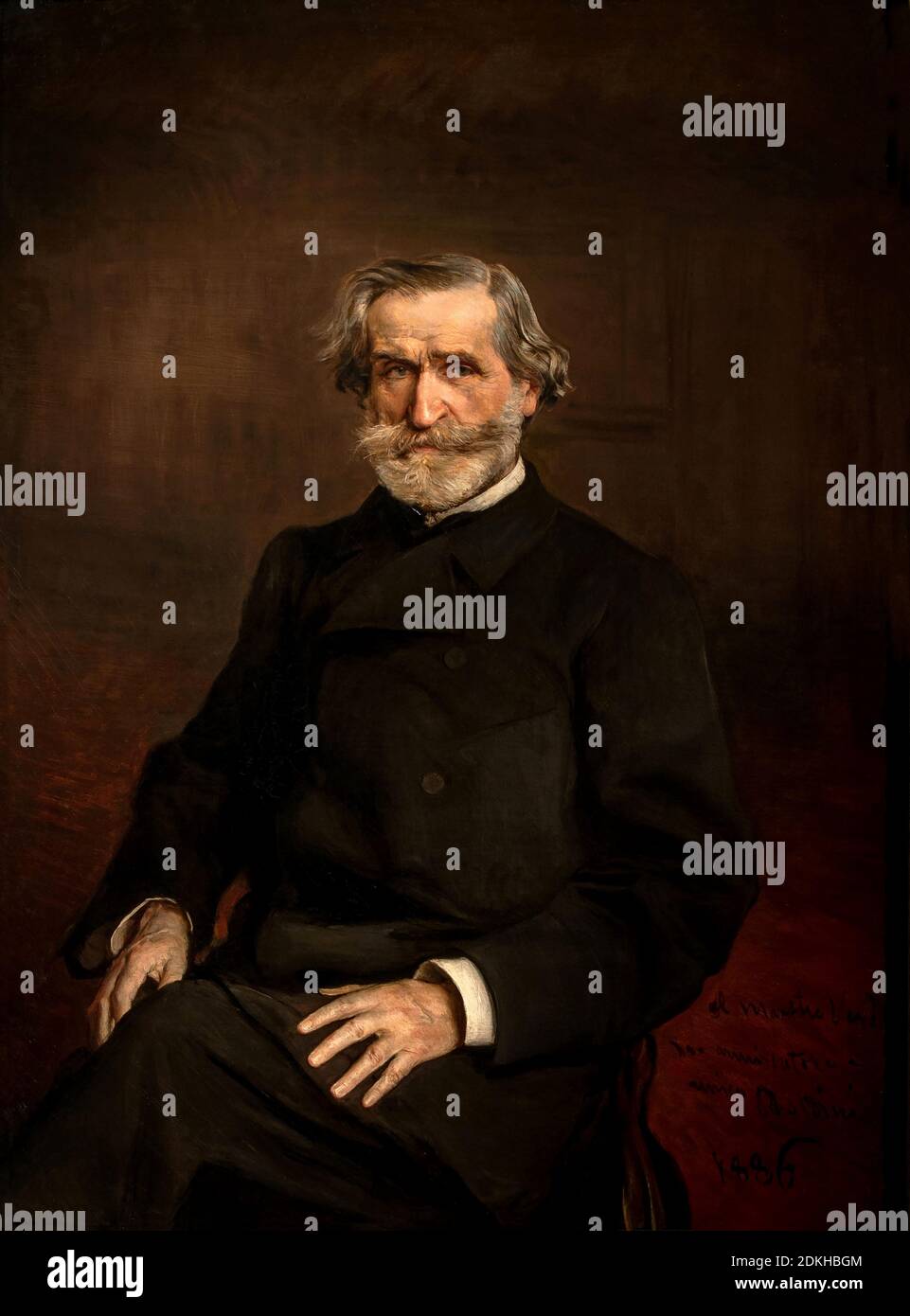 Giovanni Boldini. 1784-1834. Portrait of Giuseppe Verdi. 1886. oil painting on canvas. cm 118 x 96. Stock Photo