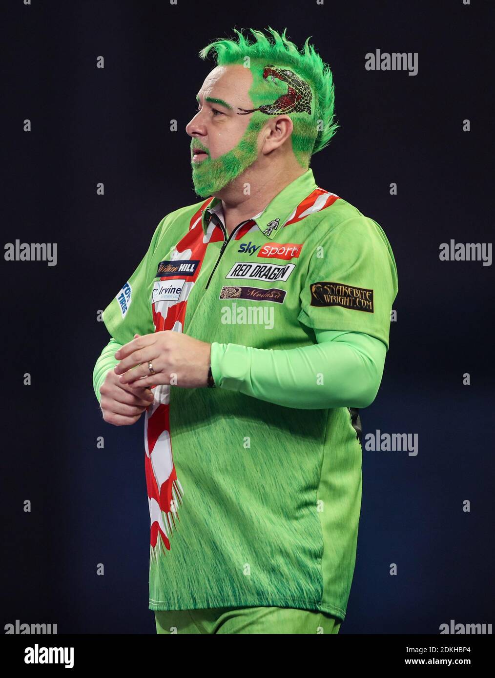 Peter Wright in action during day one of the William Hill World Darts ...