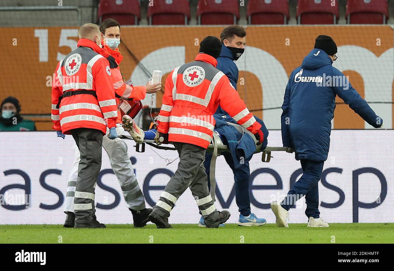 Mark Uth Fc Schalke 04 Is Carried Off The Pitch On A Stretcher After Injury Soccer 1st Bundesliga Season 21 11th Matchday Matchday11 Fc Augsburg Fc Schalke 04 2 2 On December
