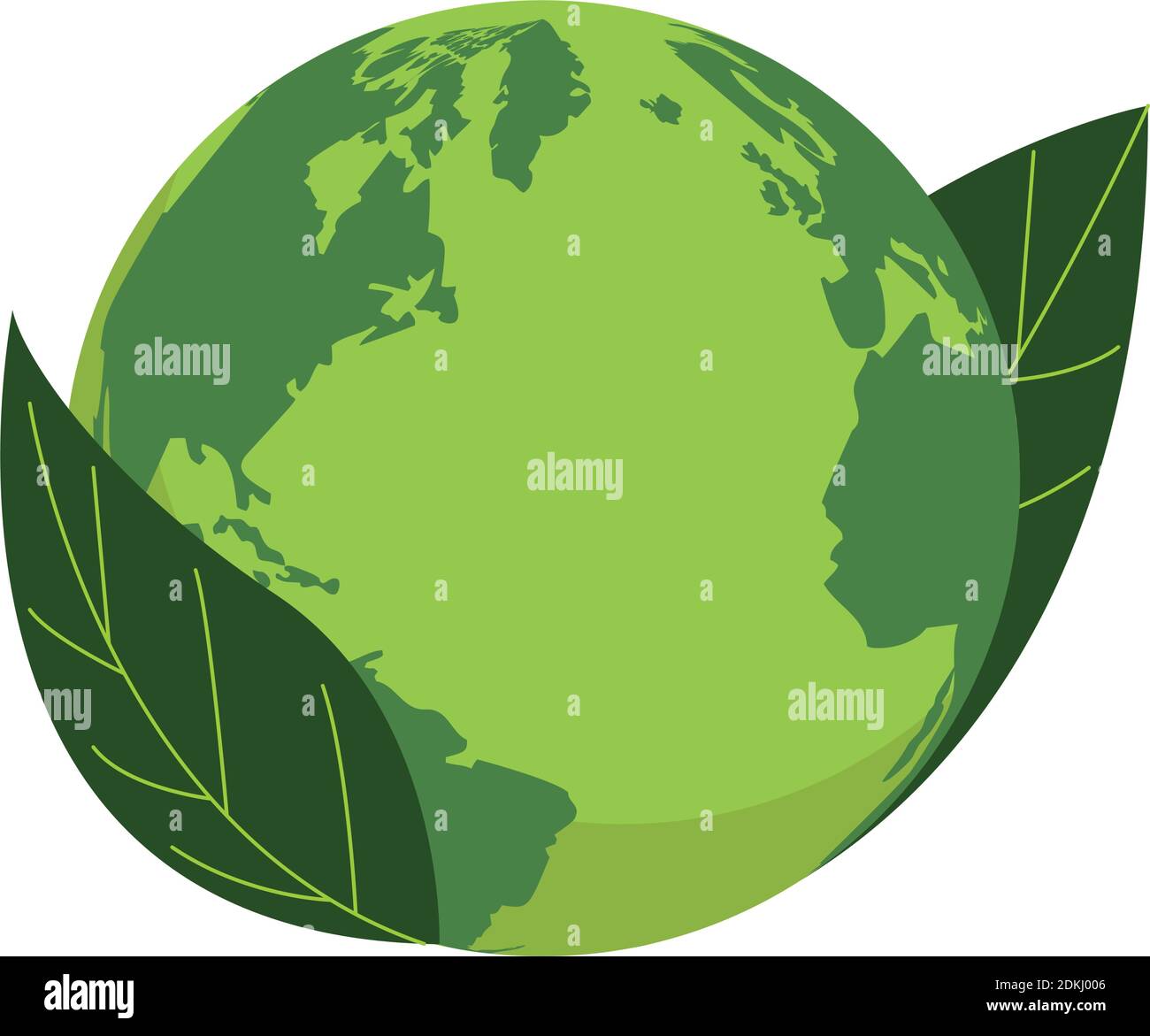 world planet earth with leafs ecology icon vector illustration design ...