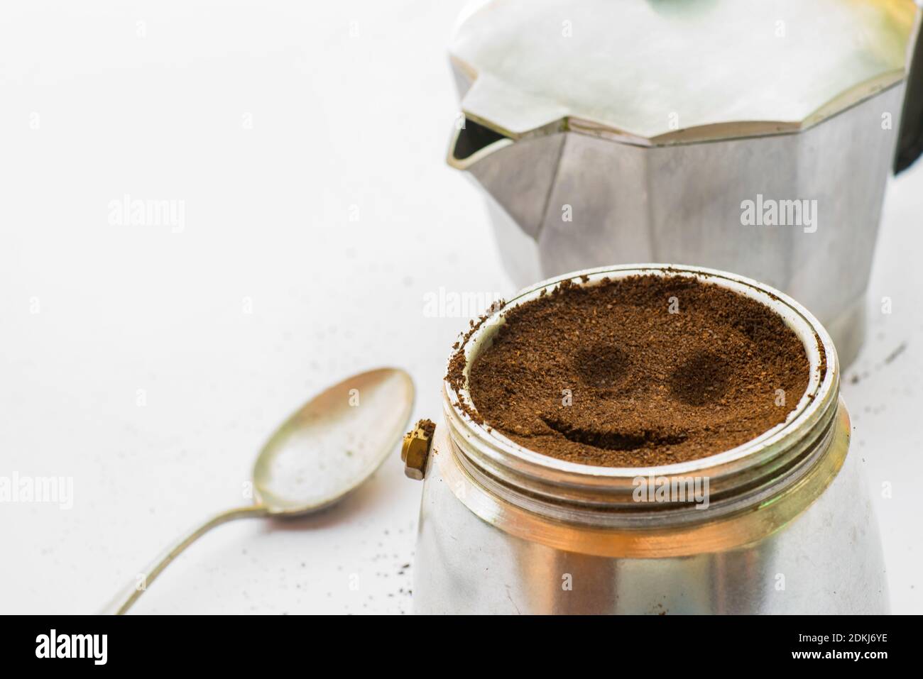 Coffee Powder Smiley Stock Photo 