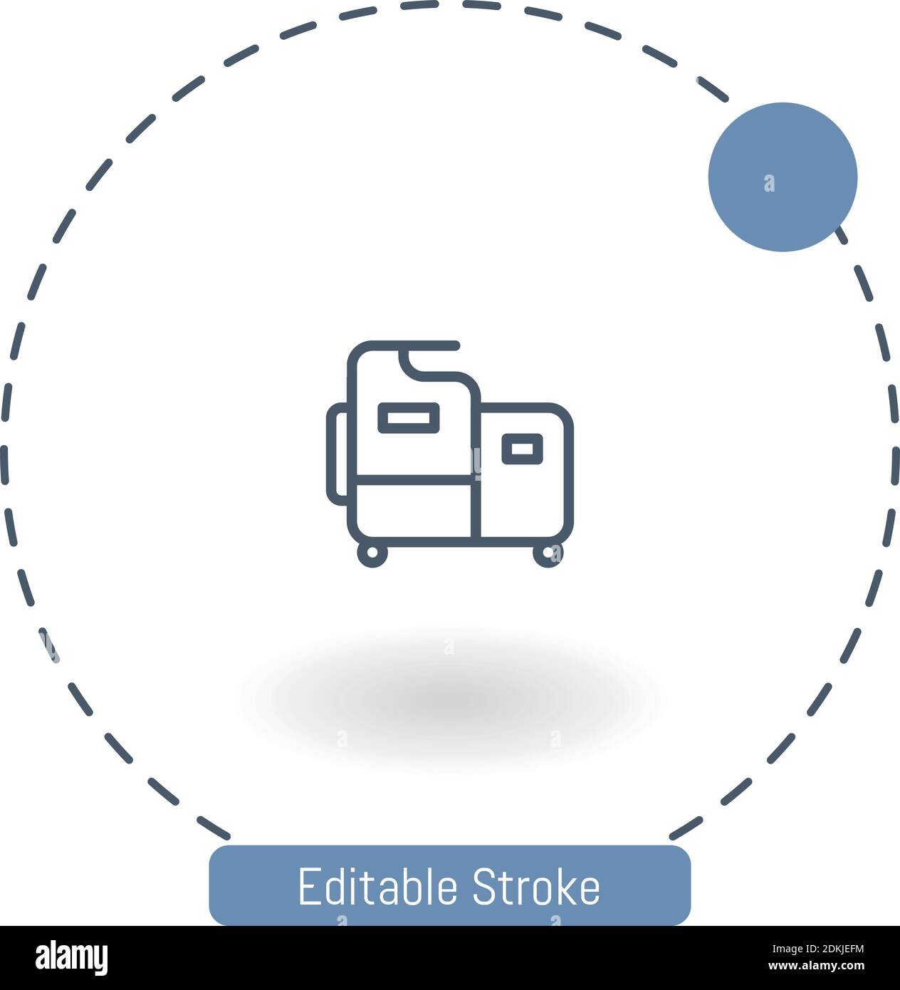 machine vector icon editable stroke outline icons for web and mobile Stock Vector