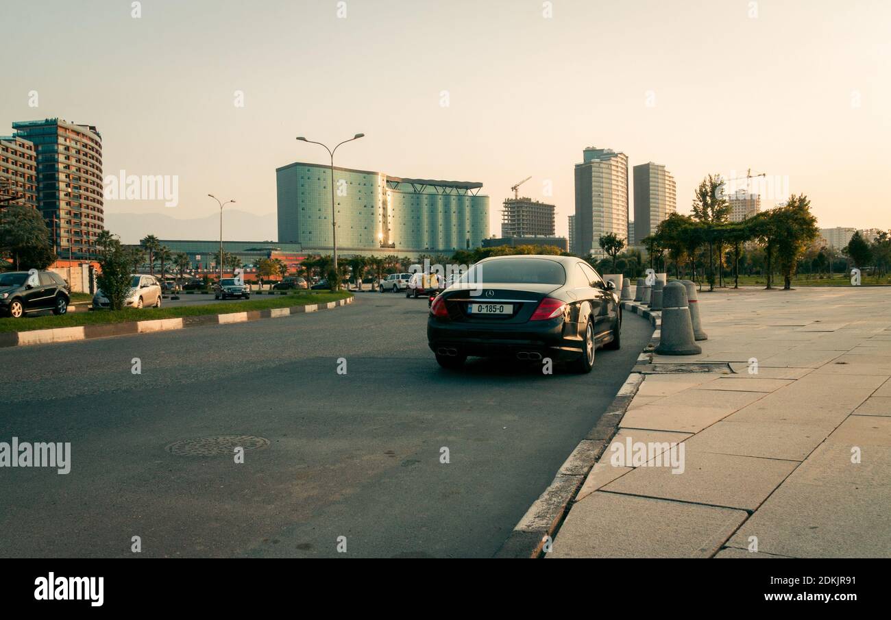 Batumi. Georgia - October 30, 2020: Mercedes on the streets of Batumi Stock Photo