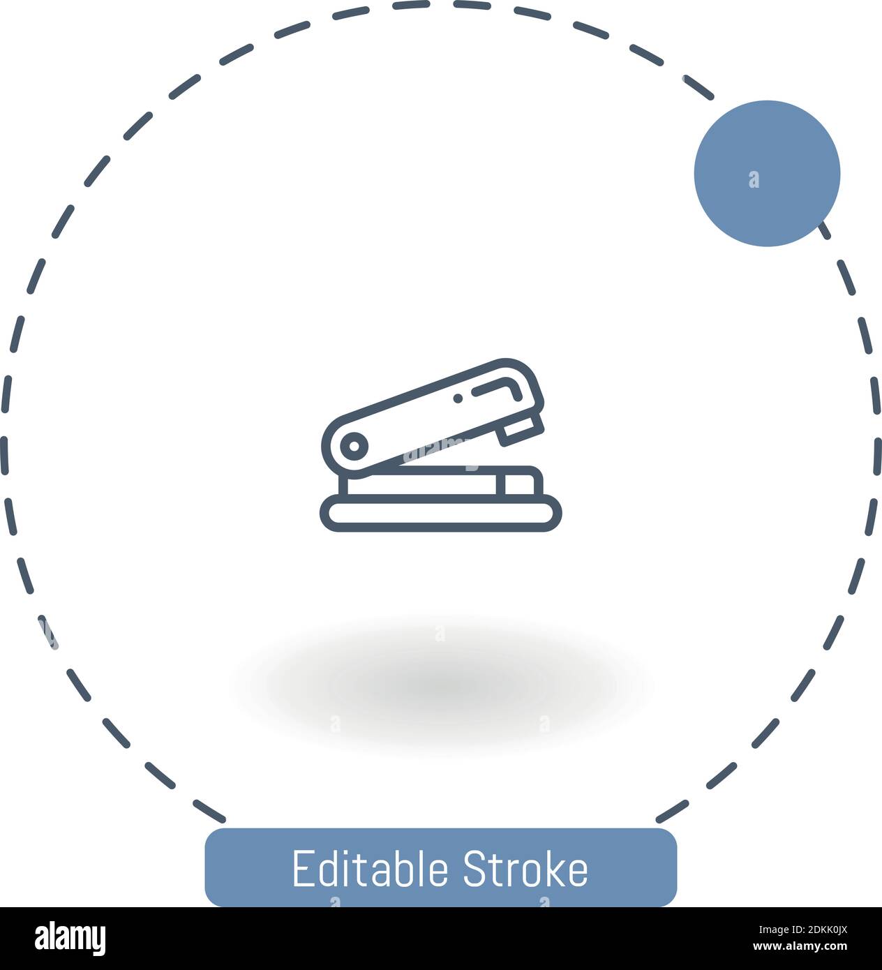 stapler remover vector icon editable stroke outline icons for web and mobile Stock Vector