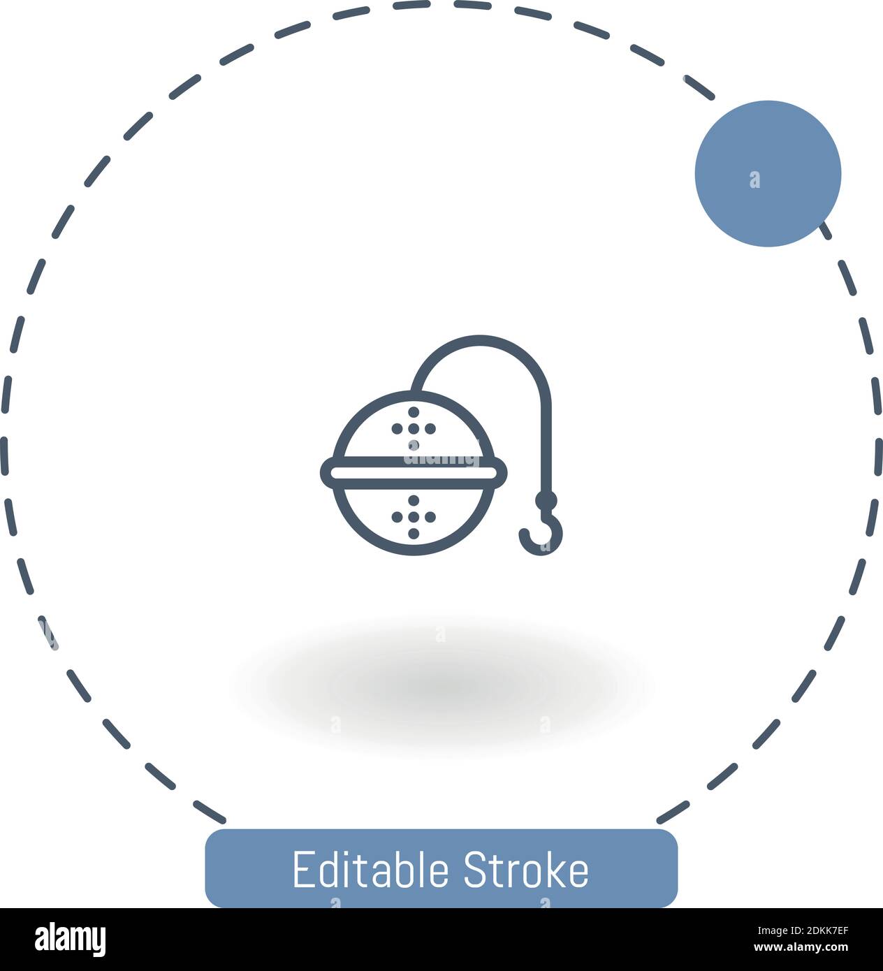 tea strainer vector icon editable stroke outline icons for web and mobile Stock Vector
