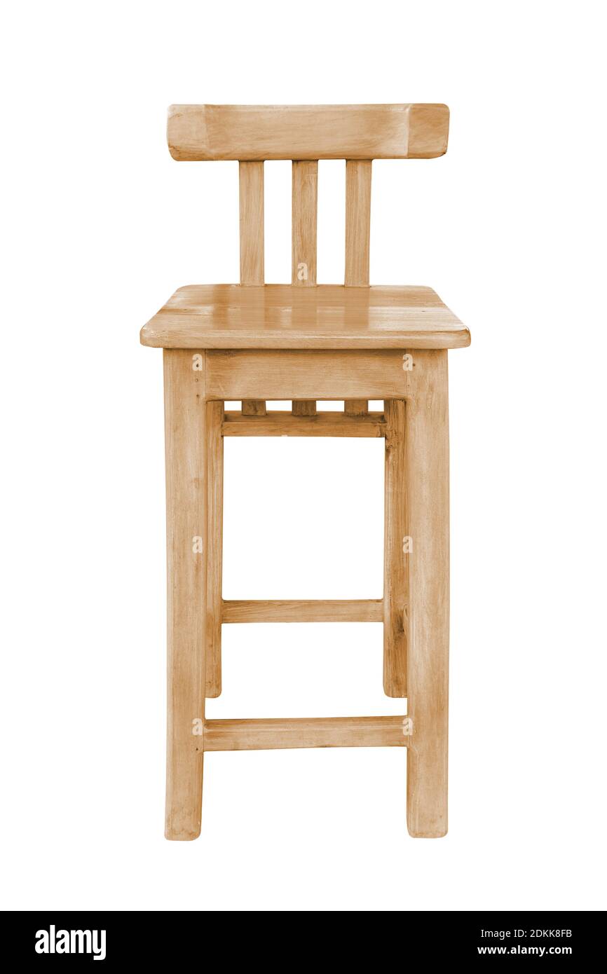Wooden chair isolated on white background with clipping path Stock ...