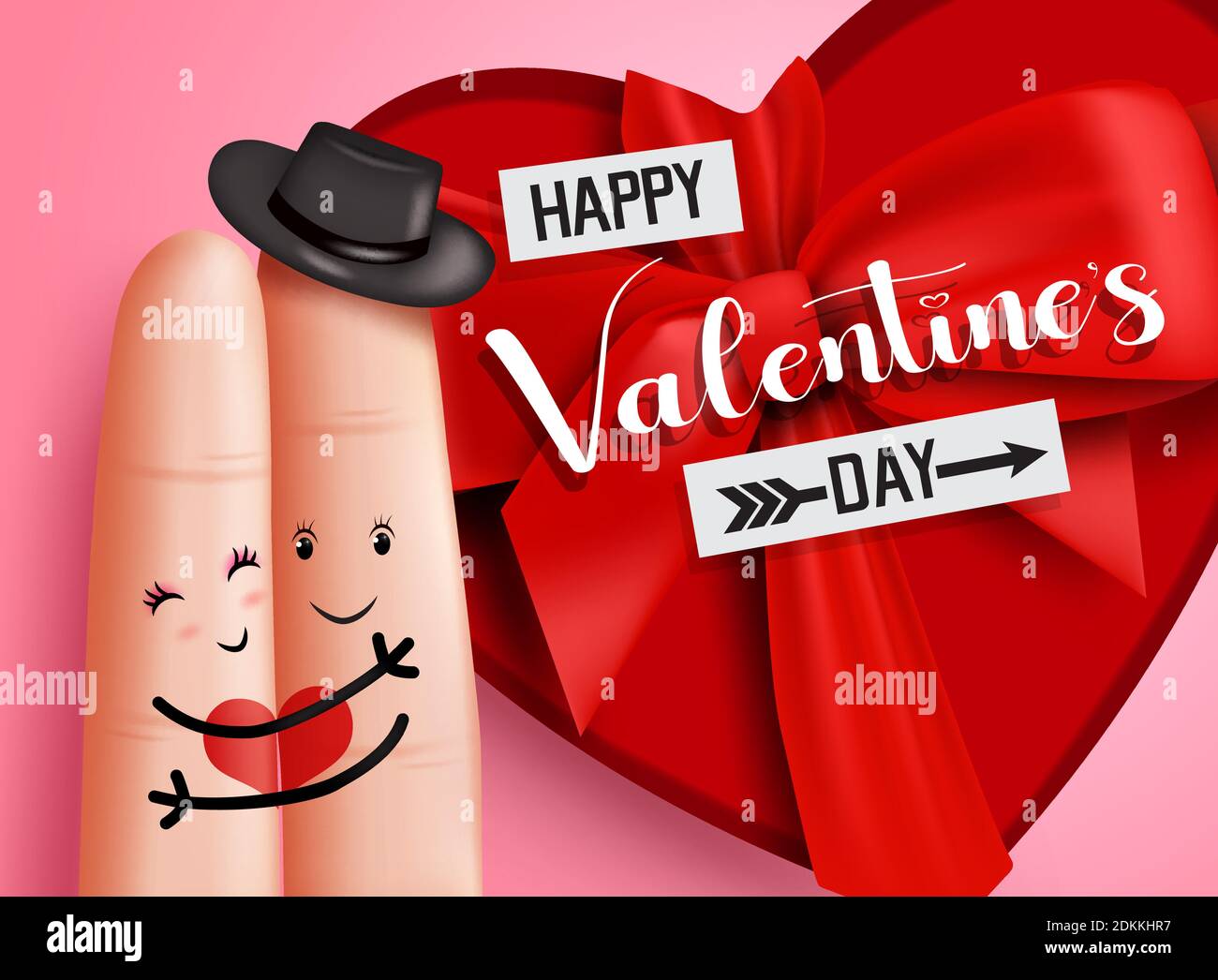 Valentines couple vector background design. Happy valentine's day ...