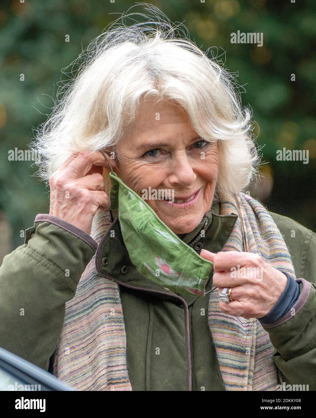26th October 2020 - Camilla Duchess of Cornwall during a visit to Westonbirt, The National Arboretum in Tetbury, Gloucestershire. The Arboretum attracts over 550,000 visitors a year providing a beautiful landscape that people can visit to enjoy and learn about trees, as well as a vital resource for scientists to research more about these plants and understand how to protect them for the future. Photo Credit: ALPR/AdMedia /MediaPunch ***FOR USA ONLY*** Stock Photo