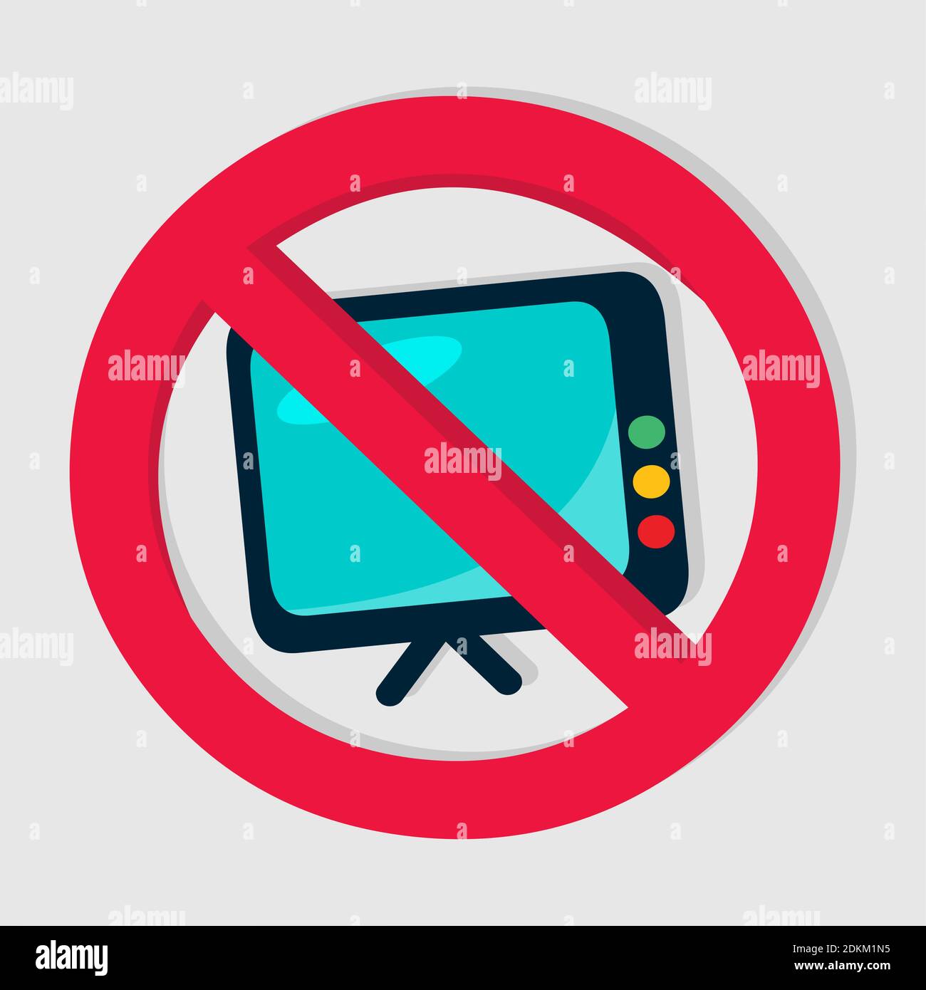 no tv. prohibition sign vector illustration Stock Vector Image & Art - Alamy