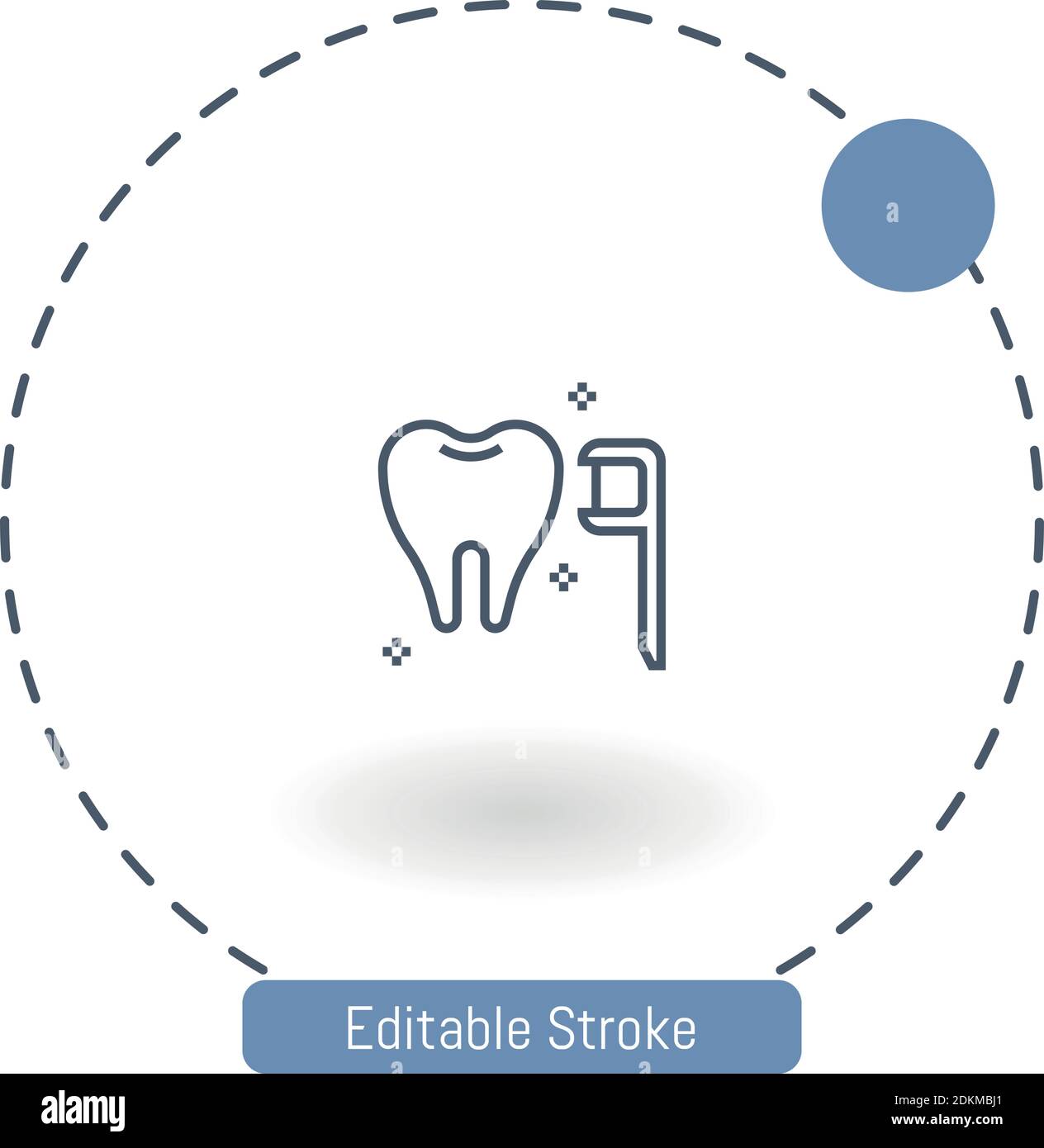 floss vector icon editable stroke outline icons for web and mobile Stock Vector