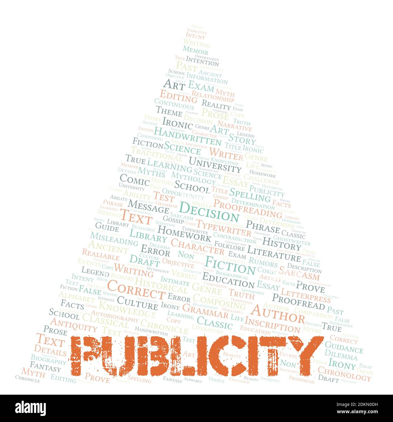 Publicity typography word cloud create with text only Stock Photo
