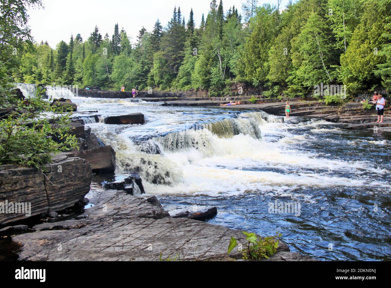 Trowbridge falls during the summer in Thunder Bay, Ontario, Canada Stock Photo