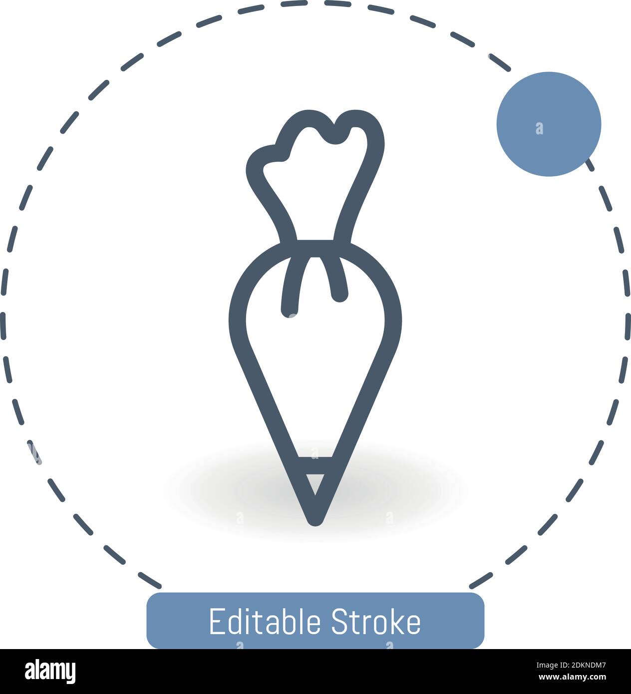 pastry bag vector icon editable stroke outline icons for web and mobile ...