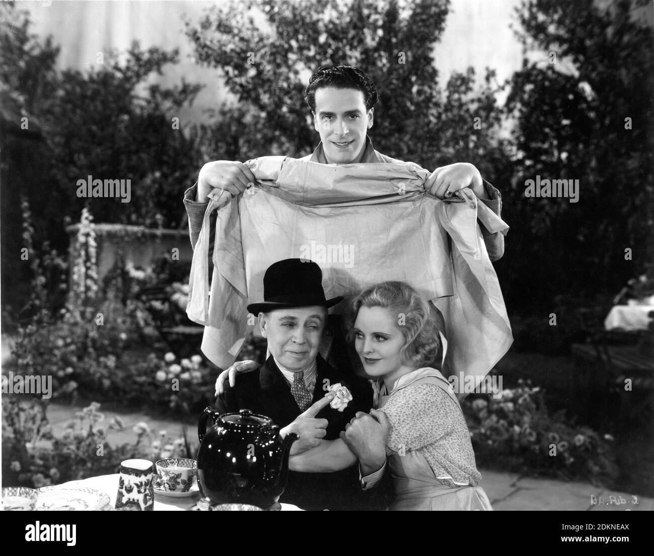 JACK BUCHANAN SEBASTIAN SMITH and JOAN BARRY on set candid publicity