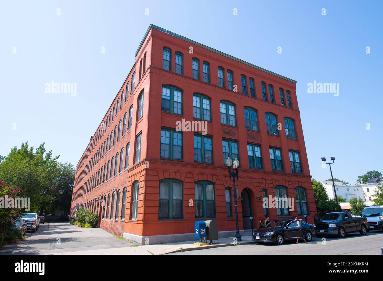 Historic commercial buildings on Essex Street at Washington Street in