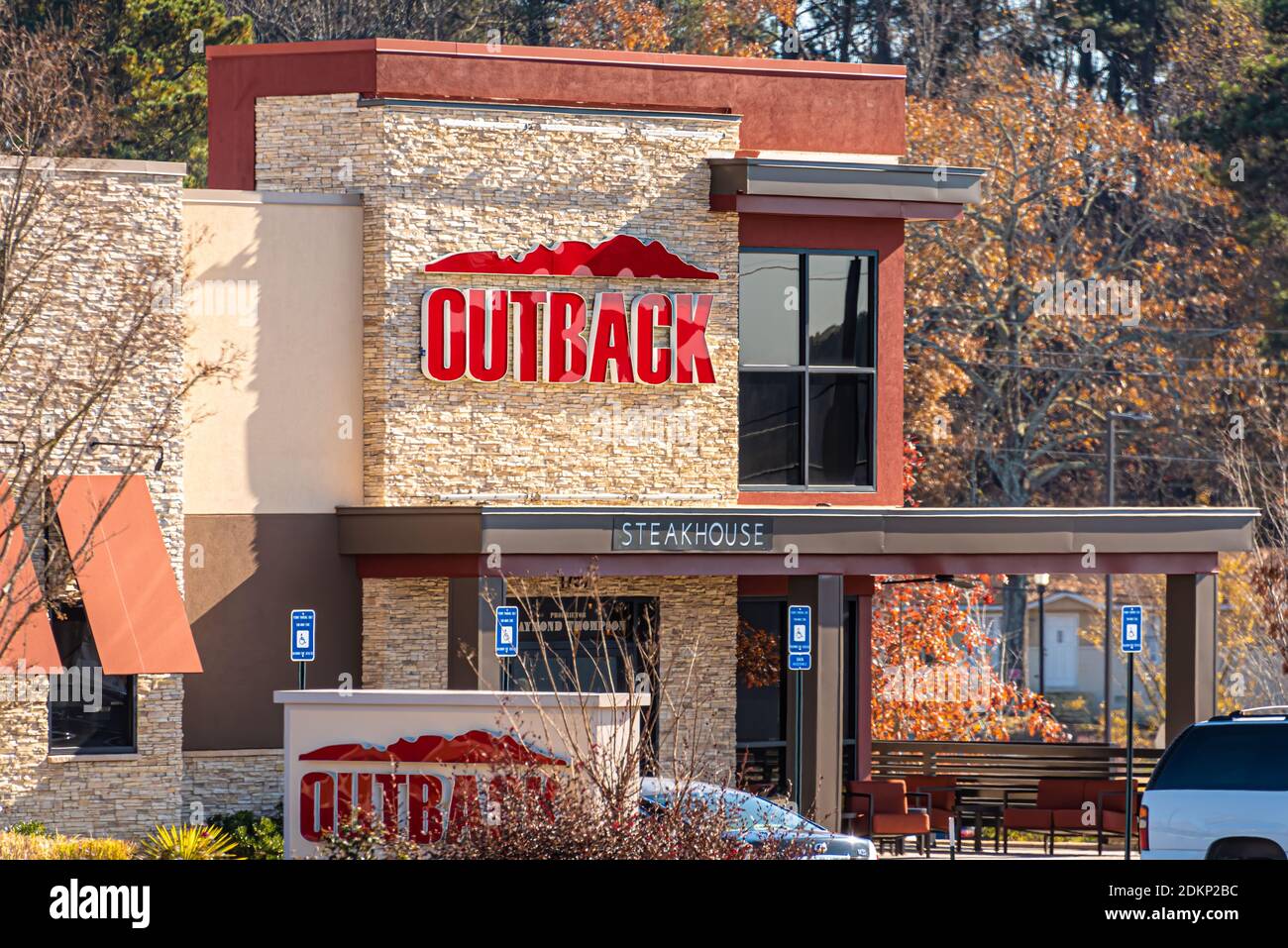 Sunlit Outback Steakhouse near Atlanta in Snellville, Georgia. (USA) Stock Photo