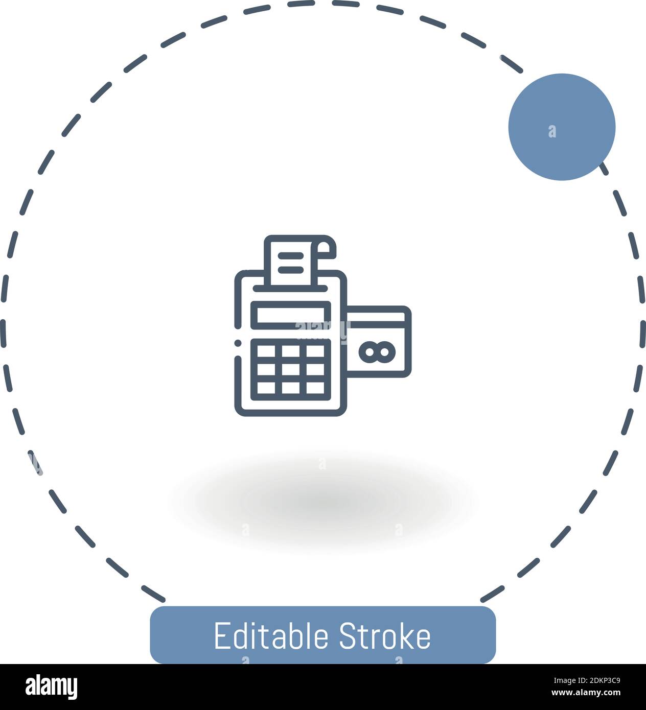 EDC vector icon editable stroke outline icons for web and mobile Stock Vector