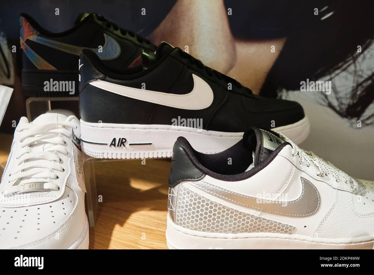 Nike Air Force One sneakers on store shelf. Mersin, Turkey - November 2020  Stock Photo - Alamy