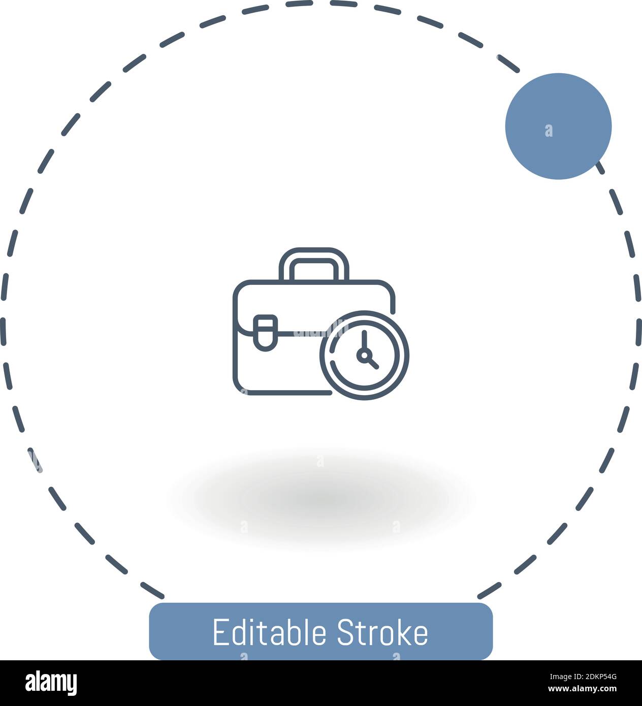 working hours vector icon editable stroke outline icons for web and mobile Stock Vector